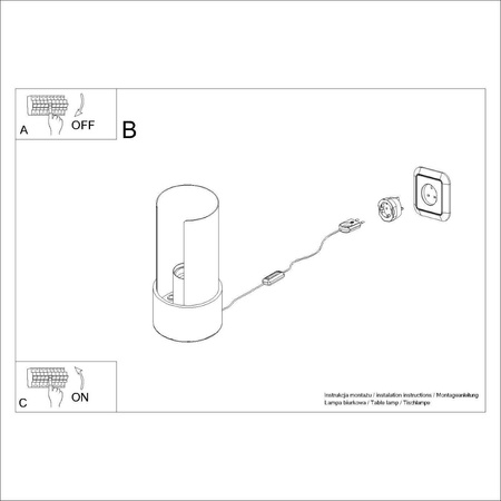 Lampa biurkowa FLASH biała (SL.1675) - Sollux Lighting