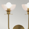 Kinkiet Sylvia - 2 źródła światła - Szczotkowane złoto (ALM-SYLVIA-2WB-BG-CL) - Elstead Lighting