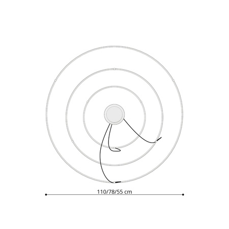 Żyrandol RIO 3 55/78/110 zielona oliwka LED 3000K (TH.380) - Thoro Lighting