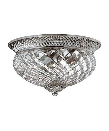 Lampa sufitowa, plafon PLANTATION kol. POLEROWANY ANTYCZNY NIKIEL (HK/PLANT/F/L PL) - Hinkley - Elstead Lighting
