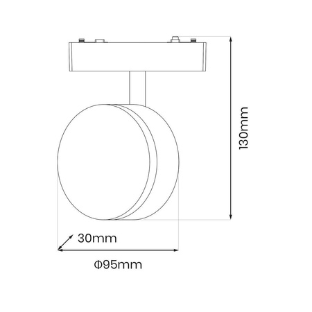 Lampa na szynie, sterowana aplikacją Slim Magnetic Track Czarny 9W LED Tuya CCT (ML2205) - Milagro