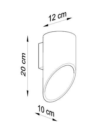 Kinkiet PENNE 20 czarny (SL.0113) - Sollux