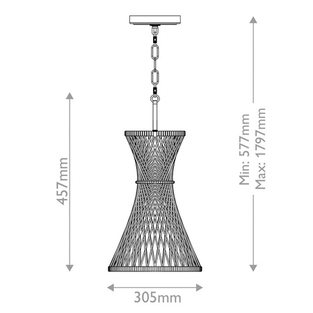 Lampa wisząca Twyla - 1 źródło światła - Oksydowane złoto (QN-TWYLA-1P-BNG) - Quintiesse