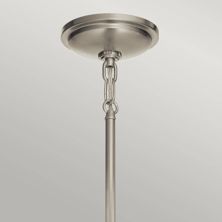 Lampa wisząca Tollis - 1 źródło światła - Białe/ Szczotkowany nikiel (QN-TOLLIS-MP-BN) - Quintiesse