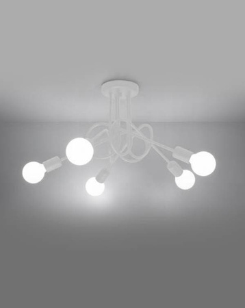 Żyrandol SUPEŁ 5 biały (SL.1432) - Sollux Lighting