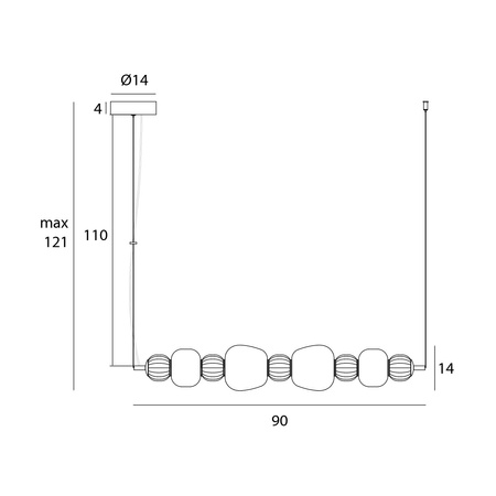 MAXLIGHT P0631 LAMPA WISZACA MODERN 35W, OPAL + DARK GREY+MEDIUM BROWN+LIGHT GREY
