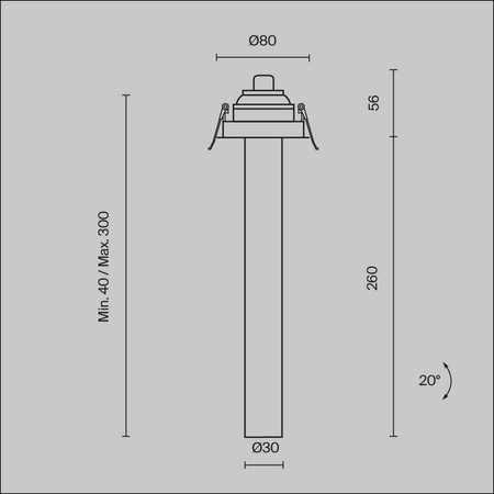 Lampa wpuszczana Focus T (C140RS-L300-7W3K-B) - Maytoni