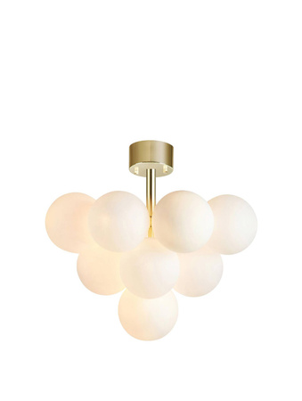 Lampa sufitowa MERLOT Plafon 13 Mosiądz/Biała