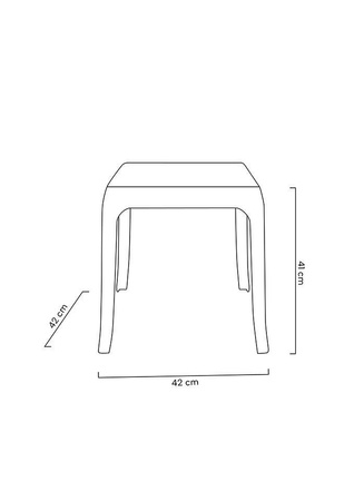 Stolik GHOST beżowy - poliwęglan (KH1501100197) - King Home