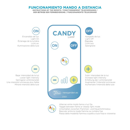 NEW GARDEN lampa dekoracyjna SIROCO 50 BATTERY IN&OUT (LUMSRC050BXWLNW) - New Garden