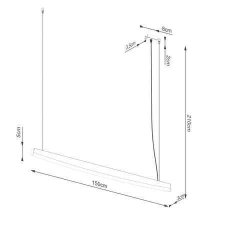 Lampa wisząca JORUN 150 złota LED 4000K (TH.479) - Thoro Lighting