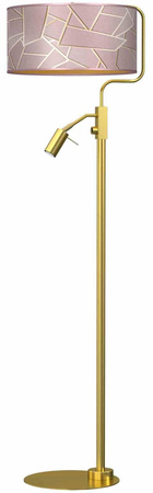 Lampka podłogowa ZIGGY PINK Gold/Pink 1xE27 + 1x mini GU10 (MLP7593) - Milagro