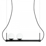 LIGNE czarna lampa wisząca z taśmą LED (LIG222P61) - Ummo