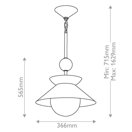 Średnia lampa wisząca Saucer - 1 źródło światła - Postarzany mosiądz (QN-SAUCER-1P-M-AB-OPAL) - Quintiesse