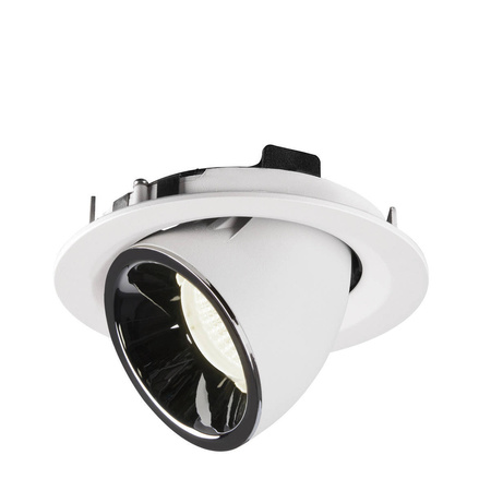 NUMINOS® GIMBLE M, oprawa sufitowa wpuszczana czarna/chromowana, 4000 K 55° (1005965) - SLV