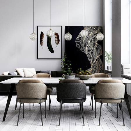 Mała lampa wisząca LED Marni - Naturalny mosiądz (QN-MARNI-1P-NBR) - Quintiesse