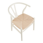 Krzesło BONBON biało naturalne rattanowo jesionowe (MH-002CH-WN) - Moos Home