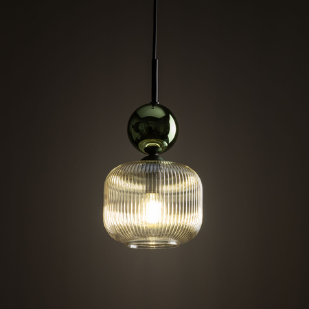 SOPHIA GREEN COGNAC LAMPA WISZĄCA 1XE14 (11144) - TK Lighting