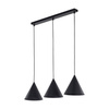 CONO BLACK LAMPA WISZĄCA 3 S LISTWA (10068) - TK Lighting