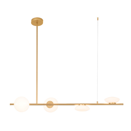 PENDANT LIGHT LED 23W METAL GLASS GOLD MATT (22062 Zambelis) - Zambelis