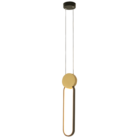 PENDANT LED LIGHT 13W 3000K ALUMINIUM-SILICON,GOLD-BLACK (23101 Zambelis) - Zambelis