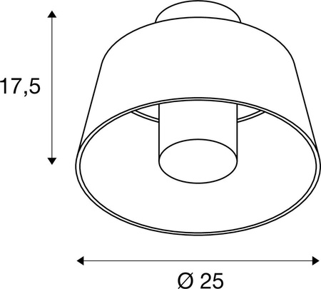 Zewnętrzna oprawa sufitowa PHOTONI kolor rdzy (1007582) - SLV