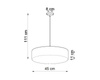 Lampa wisząca ARENA 45 czarna (SL.0118) - Sollux