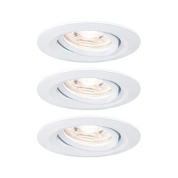 Zestaw Oprawa wbudowana NovaPico Plus Coin Easy ściemniana ruchoma 3x3W 2700K 230V Biały Mat/Aluminium (PL92971) - PAULMANN