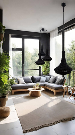 Lampa wisząca Mahaka 1 - Szara (260 mm)   (5181) - Shilo