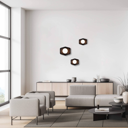 WALL LIGHT WITH OPAL GLASS 1xG9 MAX 7W BLACK MAT (20348-S Zambelis) - Zambelis