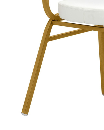 Krzesło bankietowe / konferencyjne HESTIA białe / złote (KH1501100311) - King Home