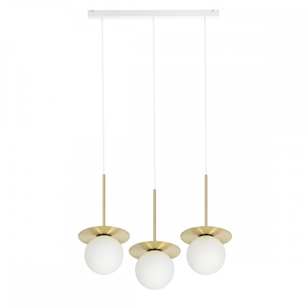 BORRA B 3L potrójna sufitowa lampa wisząca z mosiądzem (BRB331PL) - Ummo