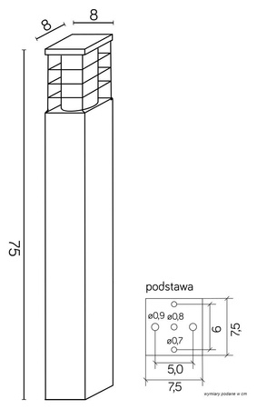 Słupek ogrodowy (RADO II 1 DG) - SU-MA