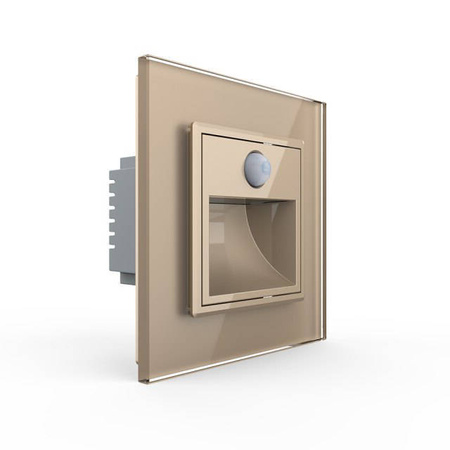 Wkład oświetlenia schodowego z czujką ruchu ze szklanym panelem (VL-LS-PIR-63) - Livolo