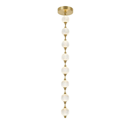 Efektowna lampa wisząca LED Marni - Naturalny mosiądz (QN-MARNI-8P-148-NBR) - Quintiesse