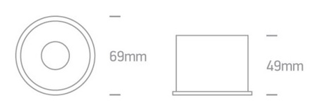 WHITE GU10 50W BLACK REFLECTOR DARK LIGHT (Z10105-AD Zambelis) - Zambelis
