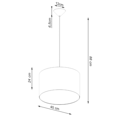Lampa wisząca NOVA 40 biała (SL.1404) - Sollux Lighting