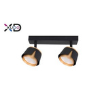 Kinkiet GX53 LED x2 czarny+złoty (XD-IK282B) - Xudo