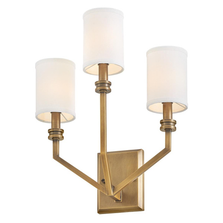 Kinkiet Moore - 3 źródła światła - Klasyczny mosiądz (HK-MOORE-WB3-HB) - Elstead Lighting