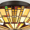 Lampa w stylu Tiffany - Plafon Reed Valiant brąz (QZ-REED-F-VB) - Elstead Lighting