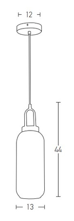 PENDANT LIGHT GLASS 1XE27 MAX 40W (19176 Zambelis) - Zambelis