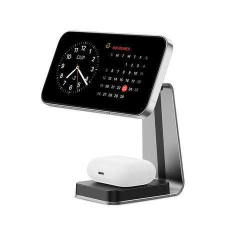 Ładowarka indukcyjna do iPhona, zegarka i słuchawek, z funkcją Magsafe Charging Stand 3w1 (LV0879) - LVN SYSTEM