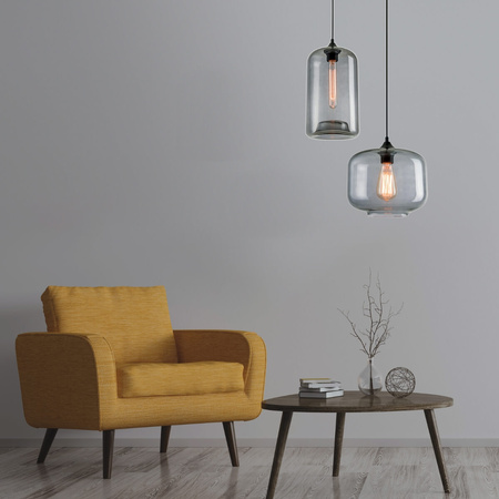 PENDANT 1L GLASS GREY (14101 Zambelis) - Zambelis