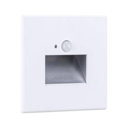 Oprawa przyschodowa EDGE LED czujnik ruchu i zmierzchu kwadrat 1x1,2W 120lm 2700K 230V biały  / tworzywo sztuczne (PL93133) - PAULMANN