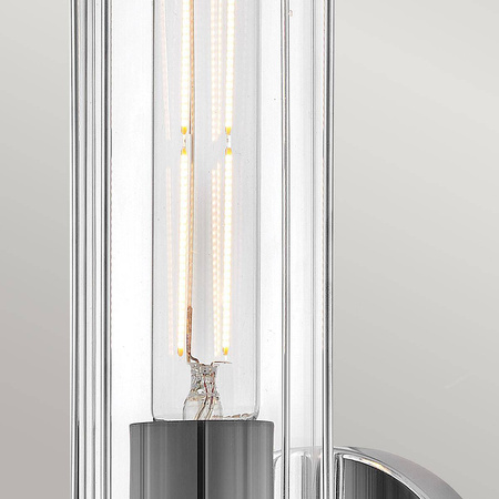 Kinkiet do łazienki Masthead - 1 źródło światła - Polerowany chrom & Czarny (HK-MASTHEAD1-PCBK) - Hinkley