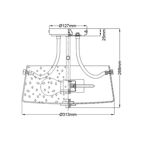 Lampa sufitowa Hollister (QZ-HOLLISTER-SF-BB) - Elstead Lighting