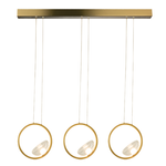 LINE LED LIGHT 21W 3000K ALUMINIUM-GLASS GOLD (23029 Zambelis) - Zambelis