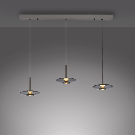 Ściemnialna lampa nad stół z płynną regulacją wysokości PURE VITRUM SZARY (2083-15) - Paul Neuhaus