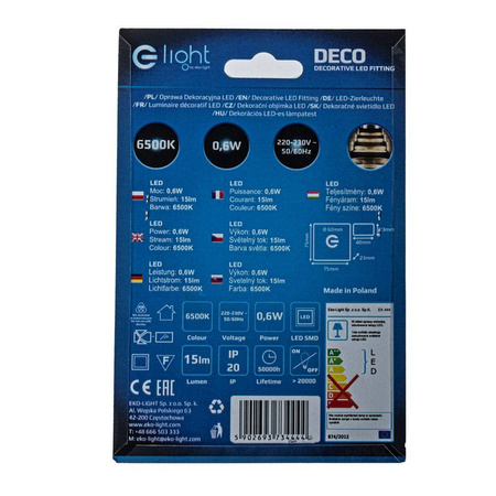 DECO Barwa Zimna 6500K (EKS4444) - Eko-Light