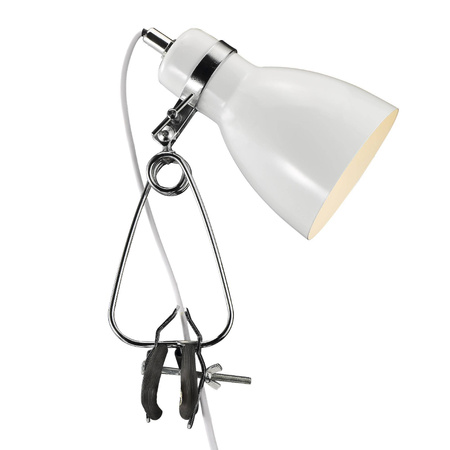 Lampka przenośna na klips CYCLONE Nordlux E14 15W Metal Biały